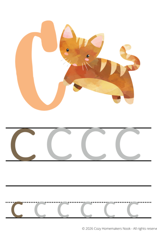 Tot School Curriculum – Letter Basket C